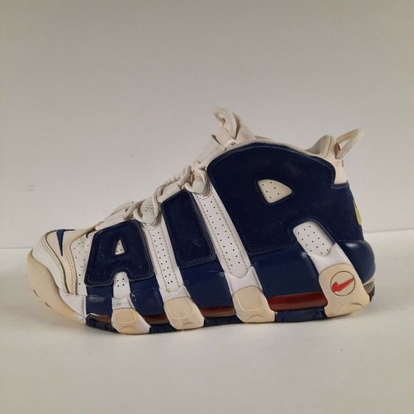 Nike Air More Uptempo Knicks Mens Size 8.5 Blue White Sneakers Shoes 2017 Pippen - Picture 4 of 11